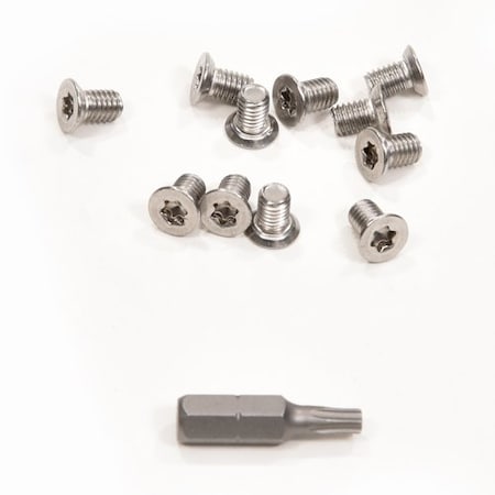 Polished Chrome Essence Bottom Track Replacement Screws
